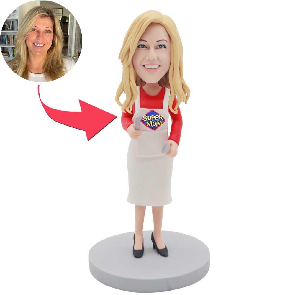 thumbnail image 2 of Woman Bobblehead Custom, Personalized Gift For Mom, Unique Birthday 2 of 12