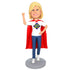 Mother's Day Gifts Superhero Superwoman Female In Red Cape Hero Custom Figure Bobbleheads