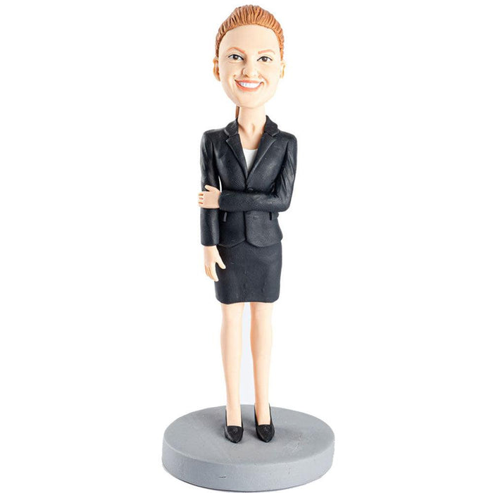 Office Lady with Suit Custom Figure Bobblehead
