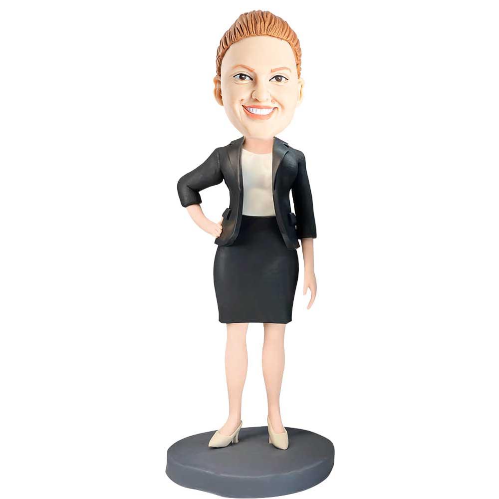 Office Lady Boss With One Hand Akimbo Custom Figure Bobblehead
