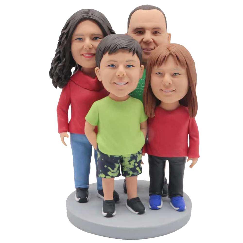 Parents And Siblings Custom Family Bobblehead