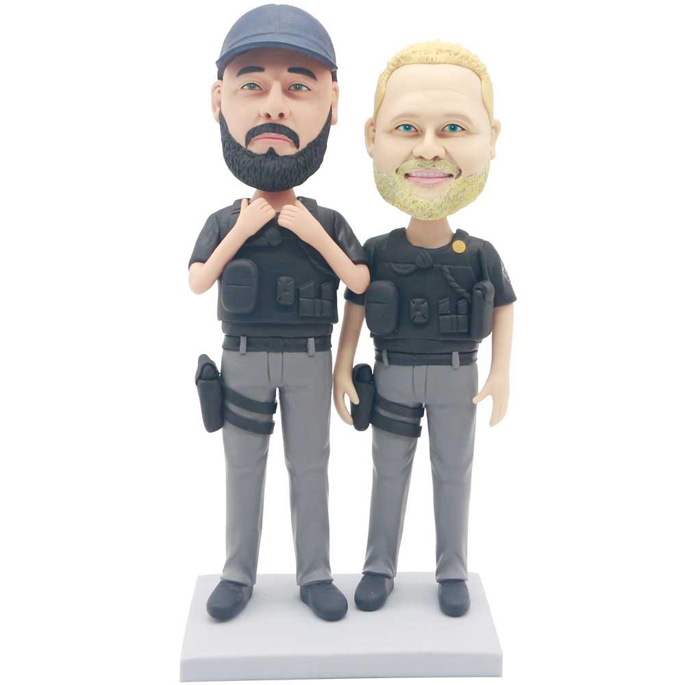 Policemen With Pistols Custom Figure Bobblehead