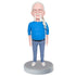 Retirement Male In Blue T-shirt Custom Figure Bobbleheads