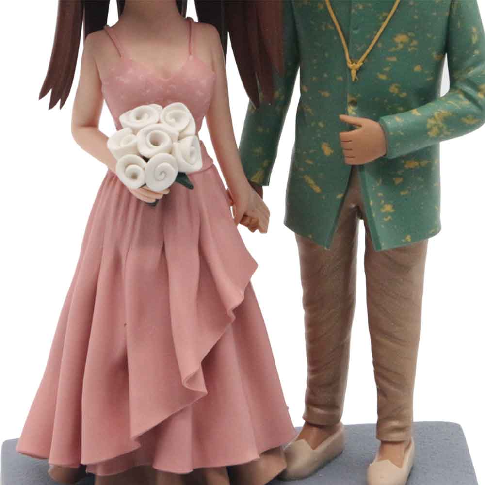 Valentine Gifts -Retro Dressed Custom Couple Wedding Bobblehead