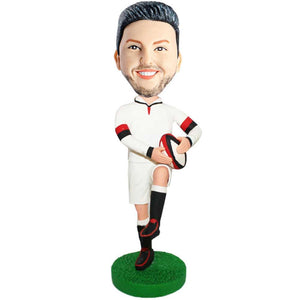 Rugby Player In Jersey Custom Figure Bobblehead