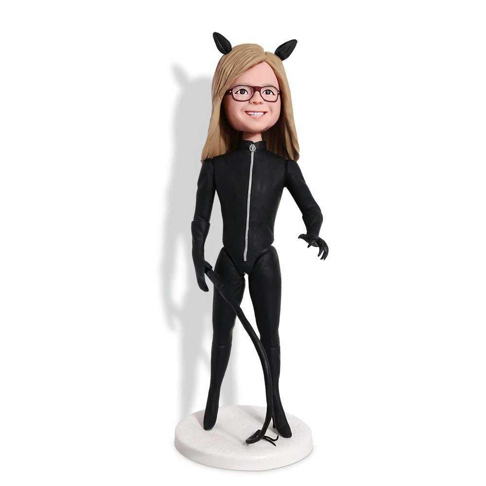 Humorous Sexy Cat Girl Female Custom Figure Bobblehead - Figure Bobblehead