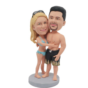 Sexy Couple In Swimsuits Custom Couple Bobblehead