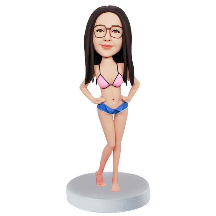Sexy Female In Bikini Custom Figure Bobbleheads