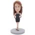 Sexy Female In Black Jumpsuit And Legs Crossed Custom Figure Bobblehead