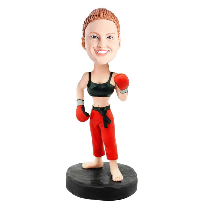 Sexy Power Female Boxer Custom Figure Bobblehead