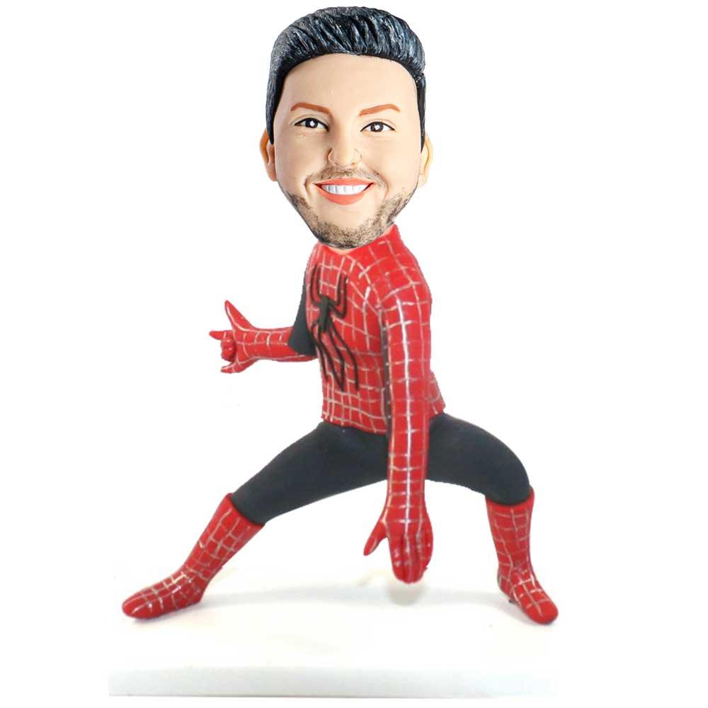 Super Hero Spiderman Shootind Web Custom Figure Bobblehead