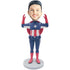 Superhero Captain America Raise Hands Custom Figure Bobblehead
