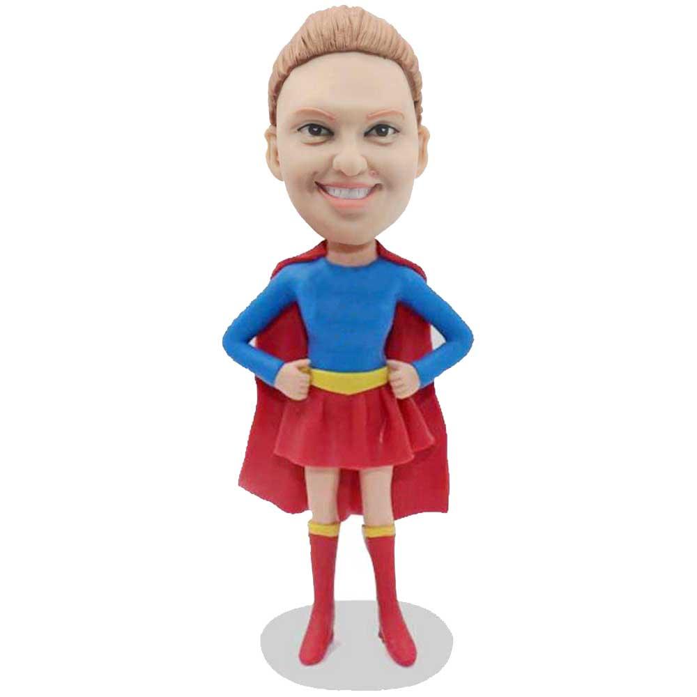 Superhero Superwoman Custom Figure Bobblehead