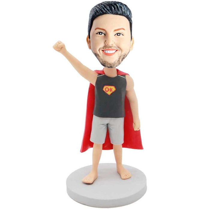 Superhero Superman With Superman Gestures Custom Figure Bobblehead