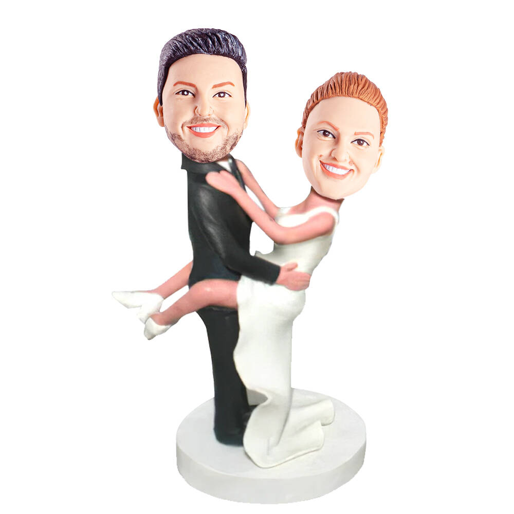 Valentine Gifts -Sweet Bear Hug Couple Custom Figure Bobblehead