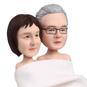 Valentine Gifts -Funny Custom Couple Bobbleheads In Blanket