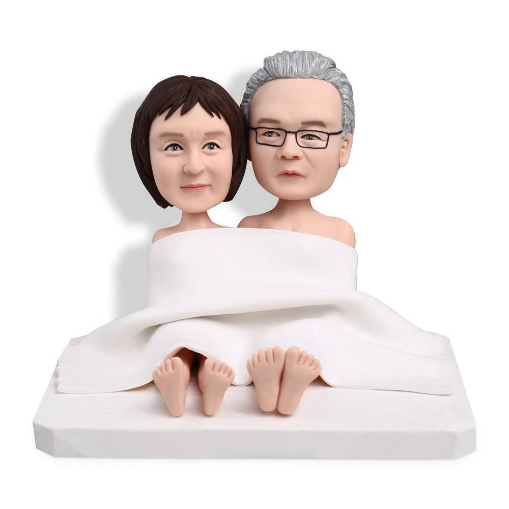 Valentine Gifts -Funny Custom Couple Bobbleheads In Blanket