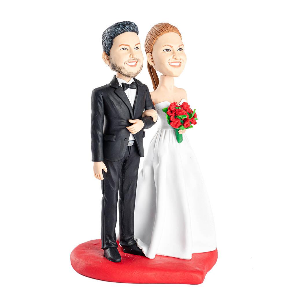 Sweet Bride and Groom Wedding Anniversary Custom Figure Bobblehead - Figure Bobblehead