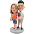 Sweet Couple In Casual Clothes Custom Figure Bobblehead