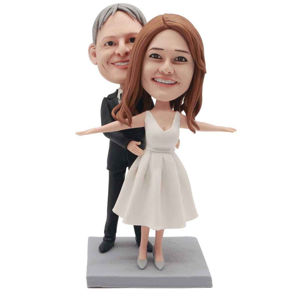 Sweet Couple With Titanic Classic Pose Custom Figure Bobblehead