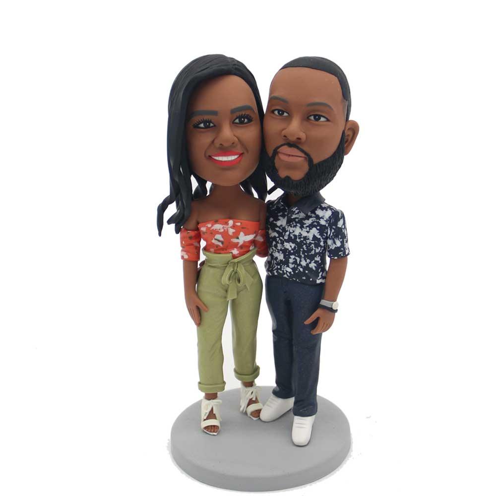 Sweet Face to Face Fashion Couple Custom Figure Bobblehead