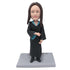Tender Female Graduates In Black Gowns Custom Graduation Bobblehead Gift