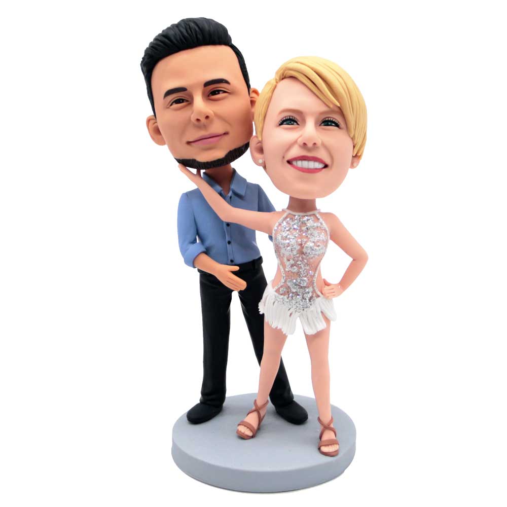 Valentine Gifts -Sexy Latin Dancing Couple Custom Figure Bobbleheads