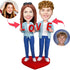 Valentine's Day Gifts Sweet Couple In Couple Outfit Custom Figure Bobbleheads
